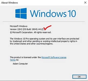 How to find Windows version