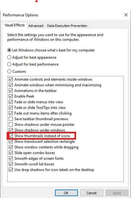 ✅Enable Thumbnails Instead of Icons: