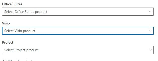 Visio and select Visio Product.